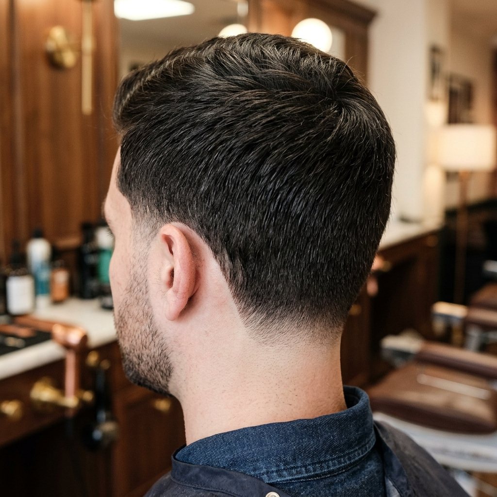 Strak uitgelijnde fade bij TP's Hairdesign